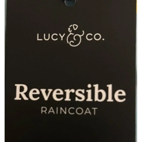 Lucy & Co. Lucky Ducky Reversible Dog Raincoat, Large, Yellow NEW - Picture 8 of 9